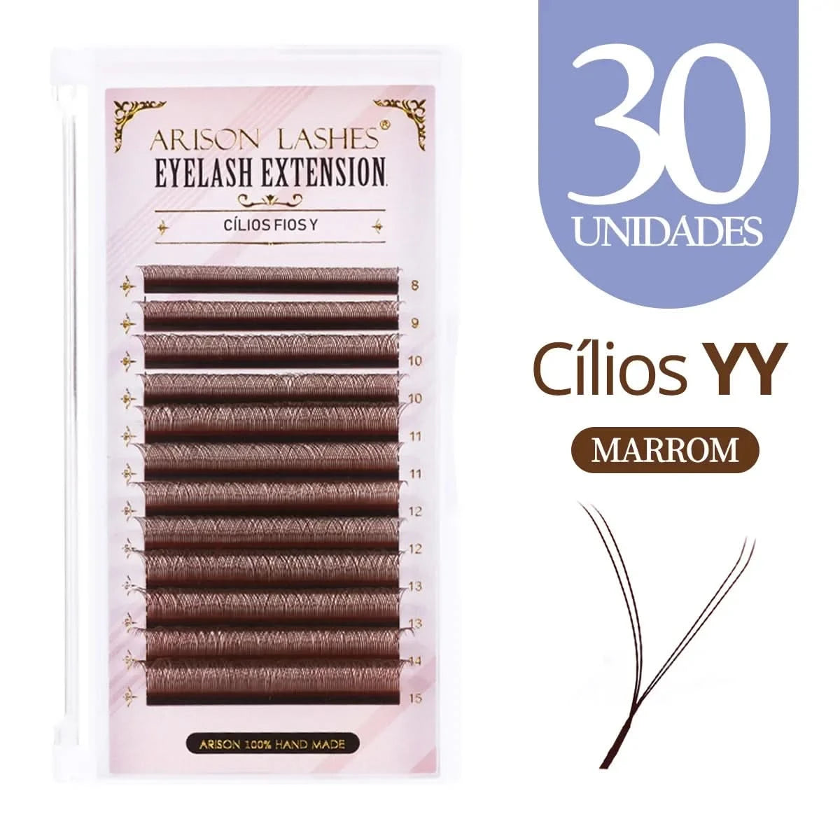 [Brazil Warehouse]ARISON Wholesale 10/30/50pcs YY/W-shape Lashes Premade Volume Eyelashes Extension 3D/4D/5D/6D/8D Lash
