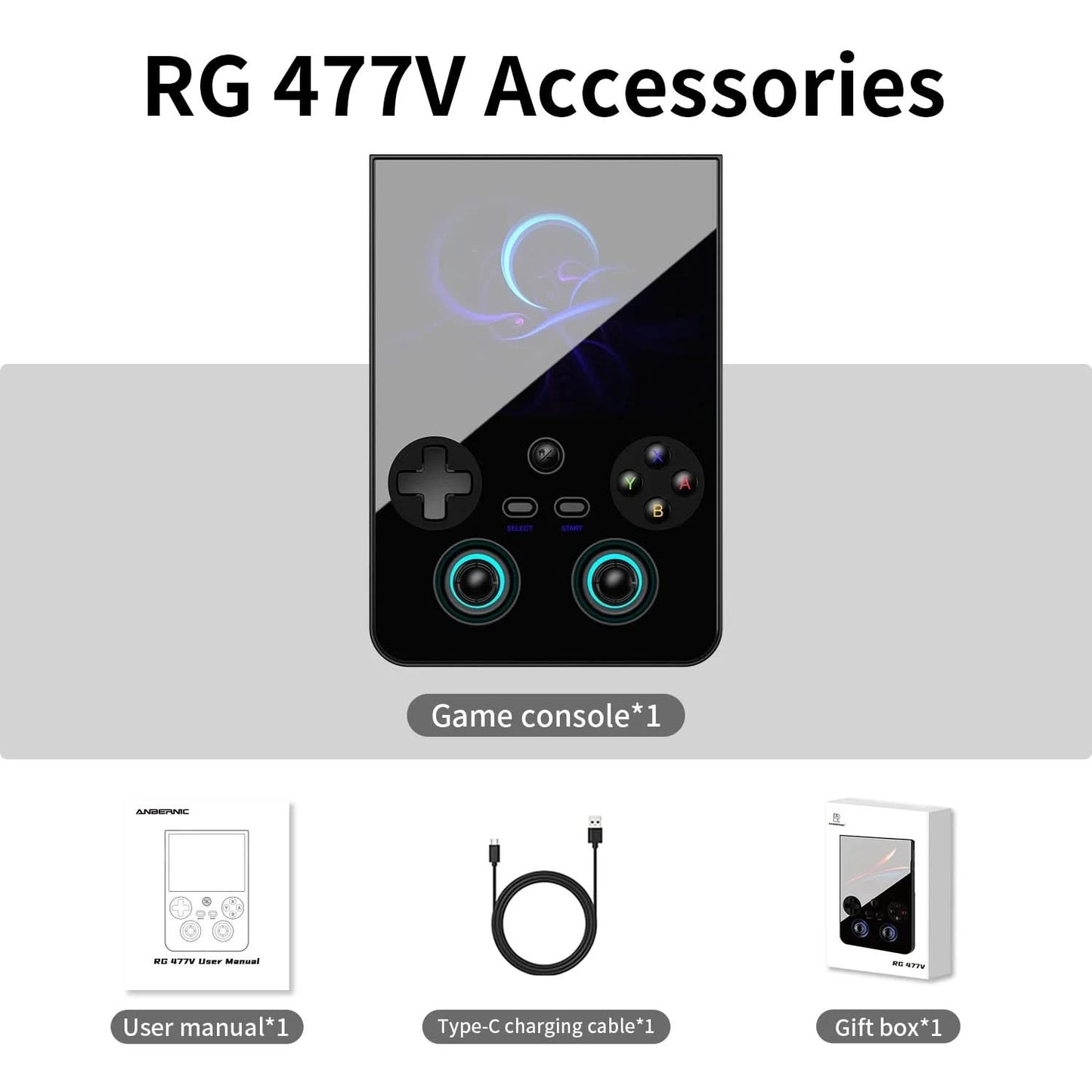 ANBERNIC RG477V Handheld Game Console Android 14 Video Player 4.7" LTPS In-Cell DSP Sound Effect Support AI RixelHK 1080p-DP ps2