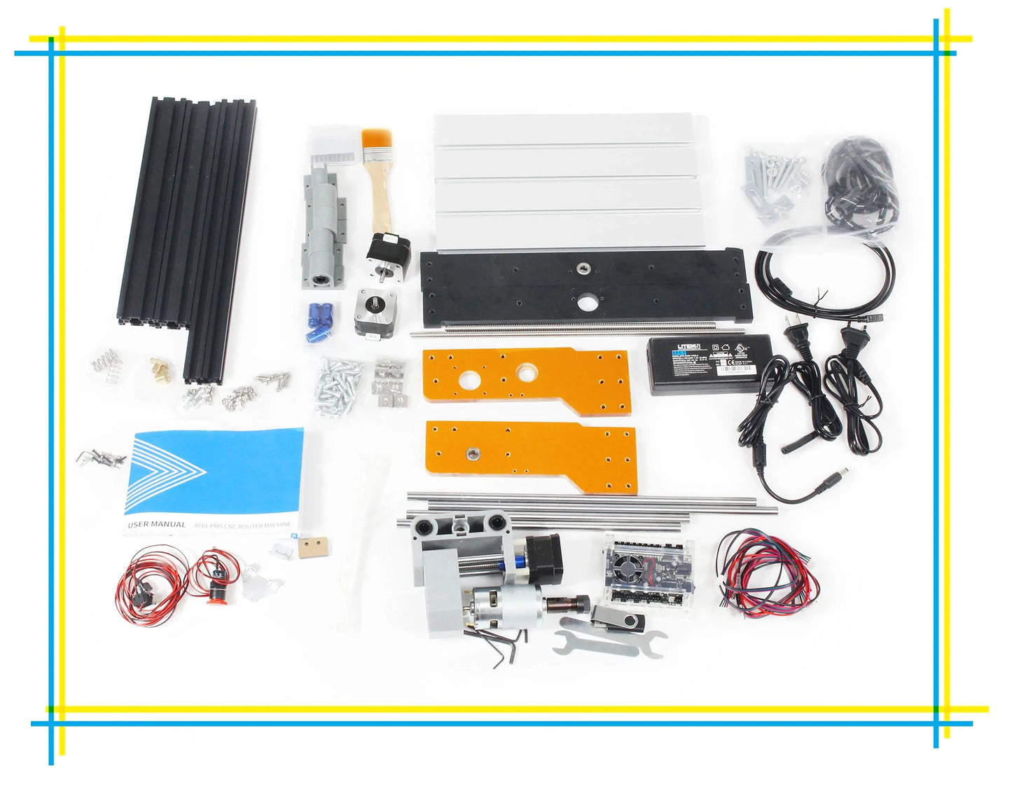 3018 Pro 3-Achsen-CNC-GRBL-Steuerung DIY Mini-Lasergravurfräsmaschine mit Not-Aus + Offline-Steuerung