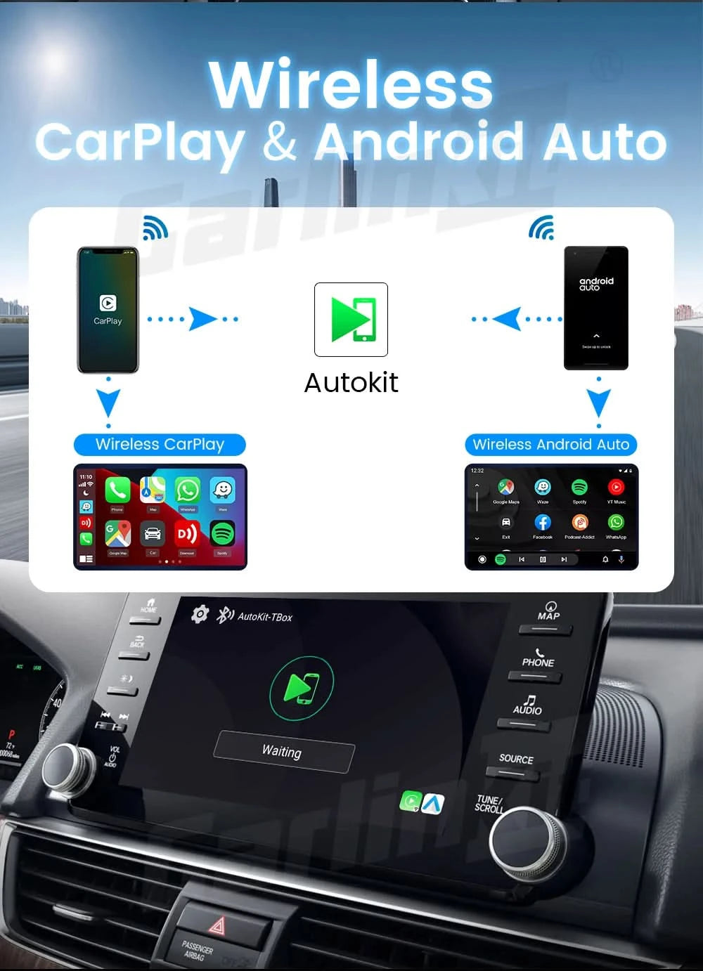 CarlinKit CarPlay Ai Box Android 13 Plus or Android 11 Smart Car Box Android Auto Wireless CarPlay 4GLTE for Audi Mazda VW Haval