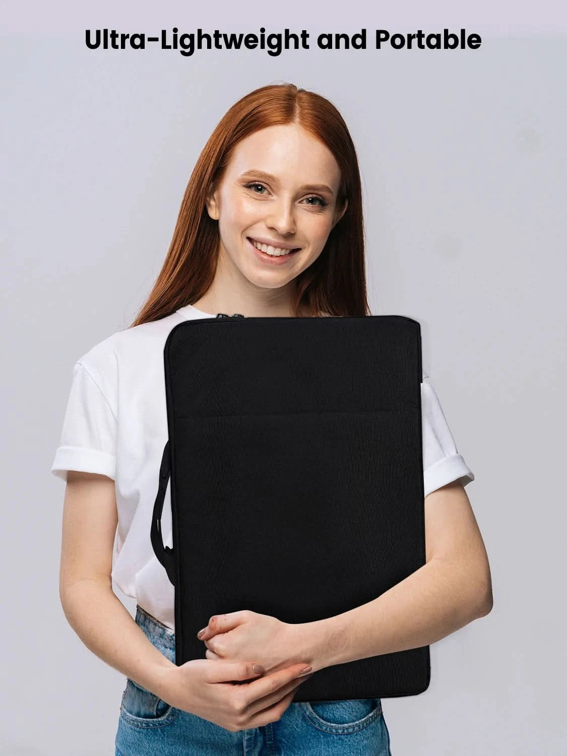 Waterproof Laptop Sleeve 24 inch for UPERFECT Portable Monitor UMAX 24 23 22 Touchscreen Computer Cover Bag with Large Side Pock