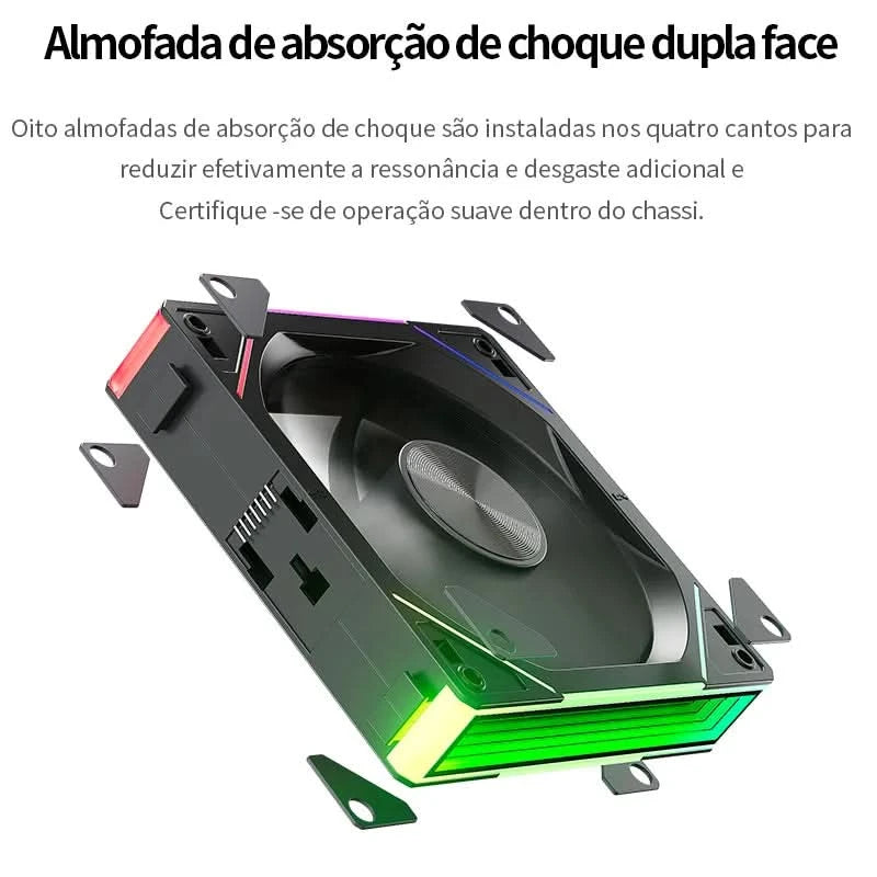 Teucer JM-5 PC Argb Light CD Texture 12cm 3in1 PWM Fan Case No Noise 800-2000rpm Water Cooling Radator Fan