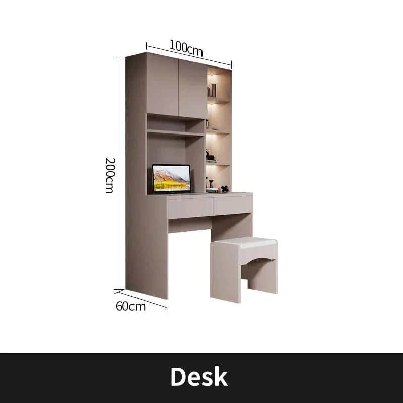 Sliding Door WardrobeNordic Modern Home Furniture Bedroom Desk Dresser In One Combination Light Luxury Corner Wardrobe furniture