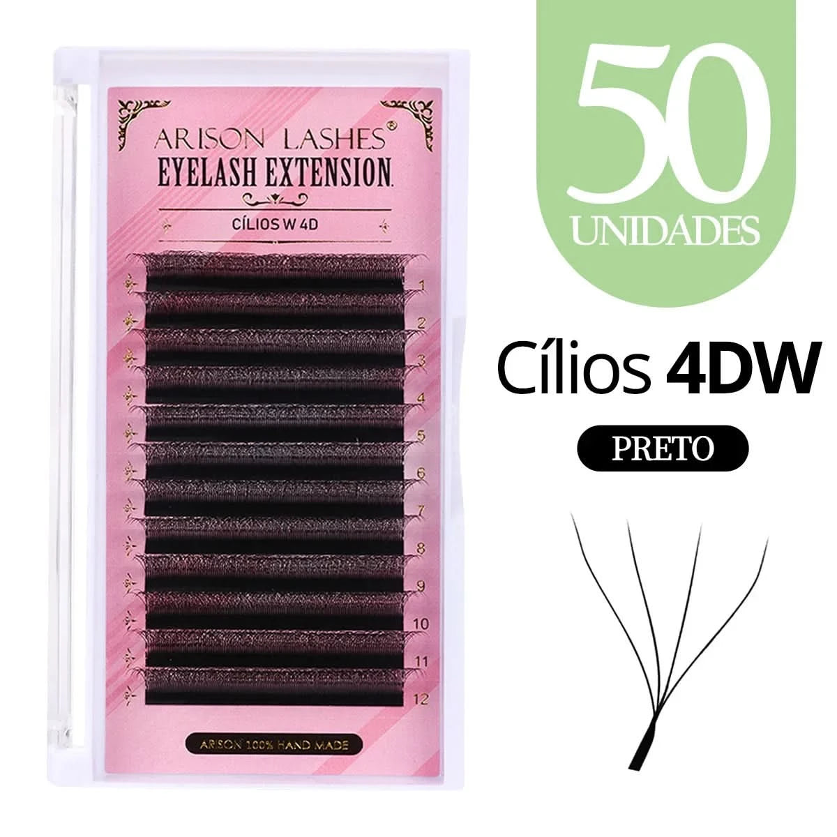 [Brazil Warehouse]ARISON Wholesale 10/30/50pcs YY/W-shape Lashes Premade Volume Eyelashes Extension 3D/4D/5D/6D/8D Lash