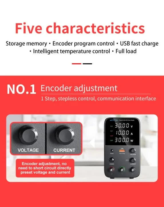 Wanptek Adjustable DC power supply 30V 10A 60V 5A Lab Bench Power Source Stabilized Power Supply Voltage Regulator Switch 220V