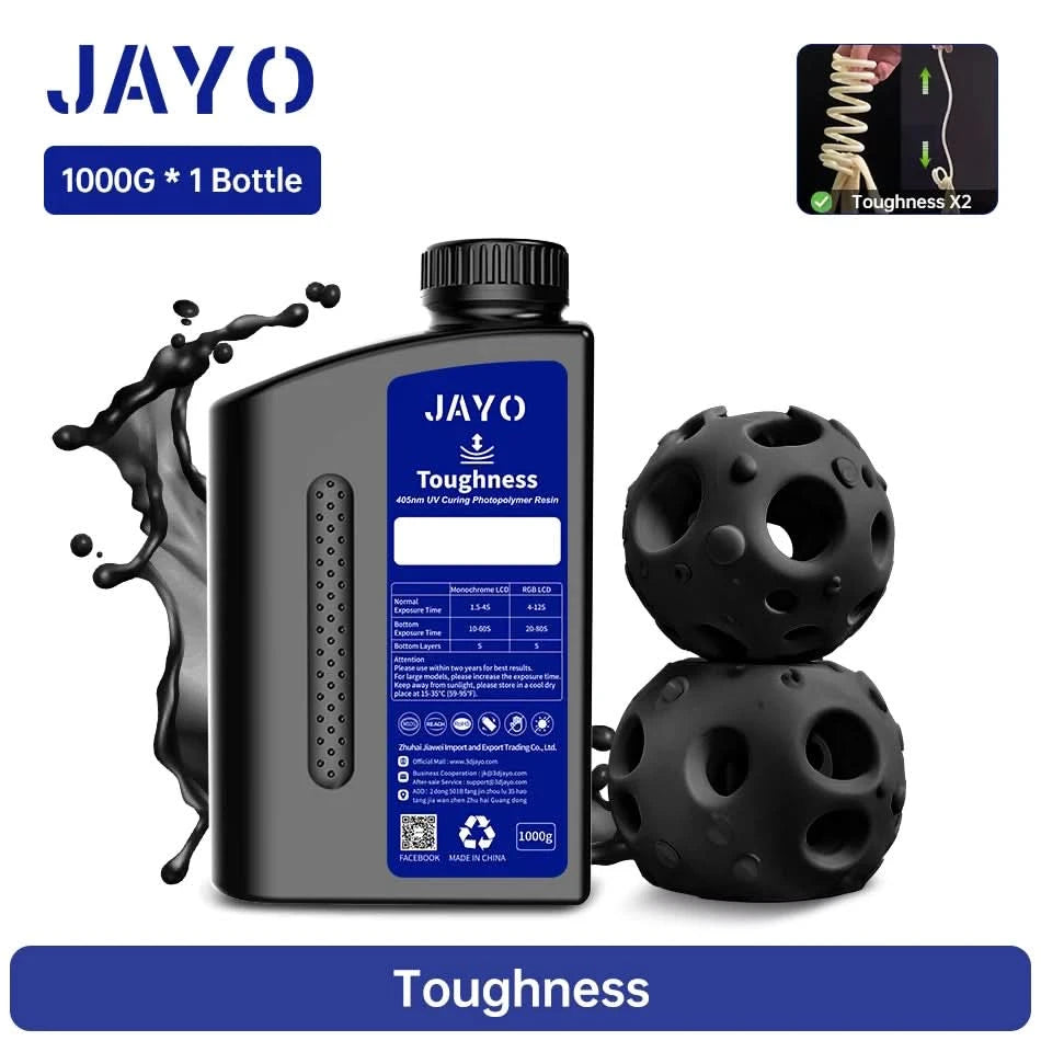 JAYO UV Resin ABS Like/Standard/Plant based/Nylon Like/Water-Wash 1KG 405nm Liquid Rapid UV Curing For LCD 3D Printing Material