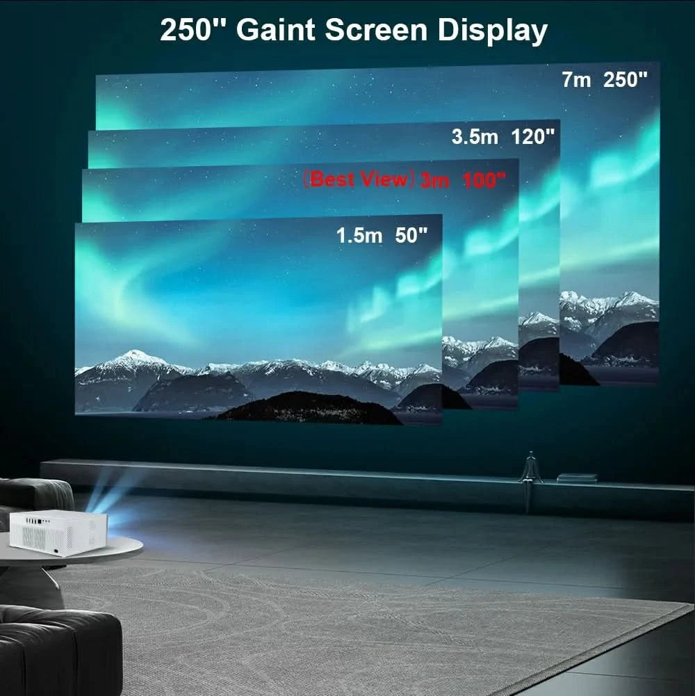 ThundeaL TDA7W Full HD 1080P Projector Android WiFi 32G Projetor 4K Video TDA7 Voice Control 3D Smart TV Home Theater Beamer