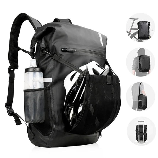 Rhinowalk Fahrrad-Packtasche 22L Vollständig wasserdichte Gepäckträgertasche Rucksack Kapazität Multifunktionaler Gepäckträger Fahrradtasche Umhängetasche