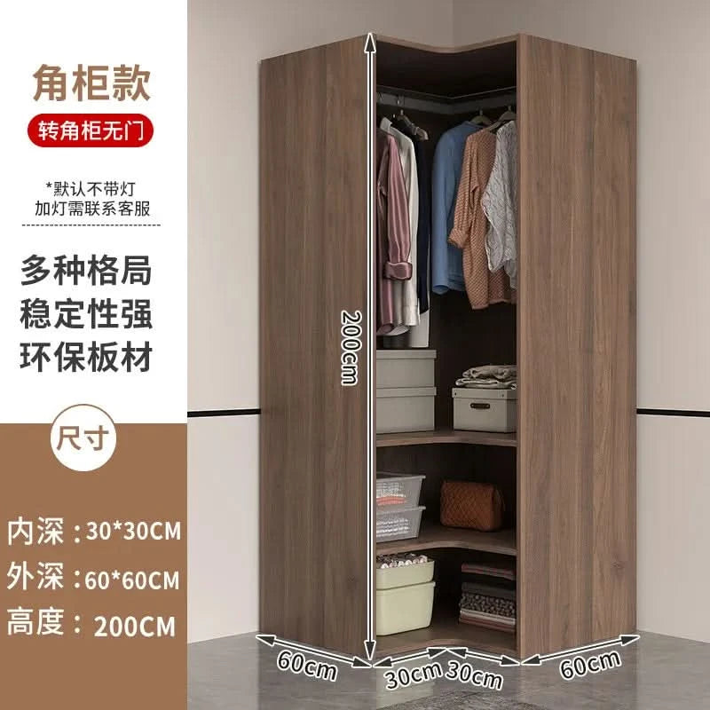 Glass light luxury corner cloakroom wardrobe Double clothes closet cabinets and wardrobes Cabinet dressing clothe home furniture