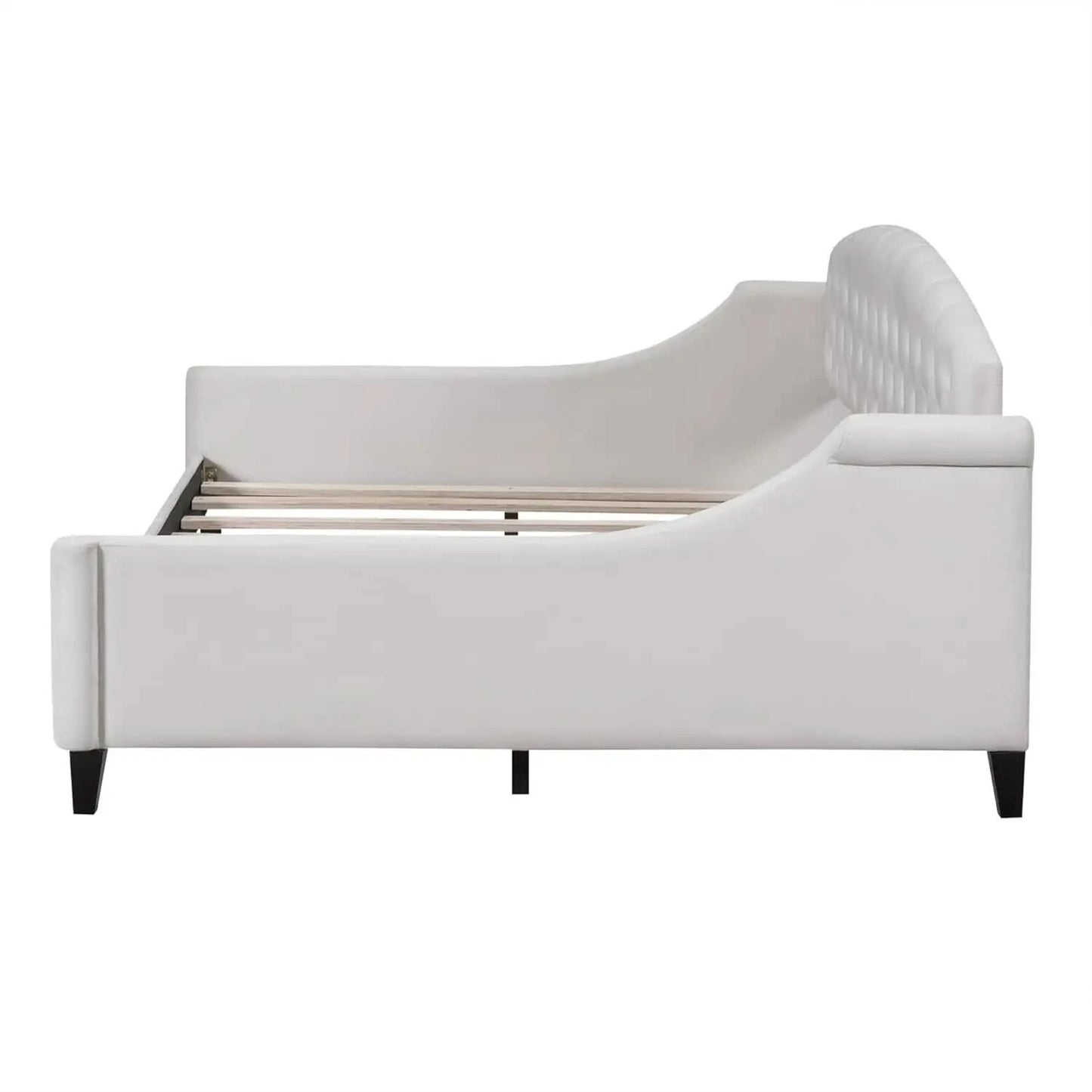 Full Size Daybed, Modern Luxury Tufted Button Upholstered Full Sofa Bed for Bedroom Living Room, Beige, Customized