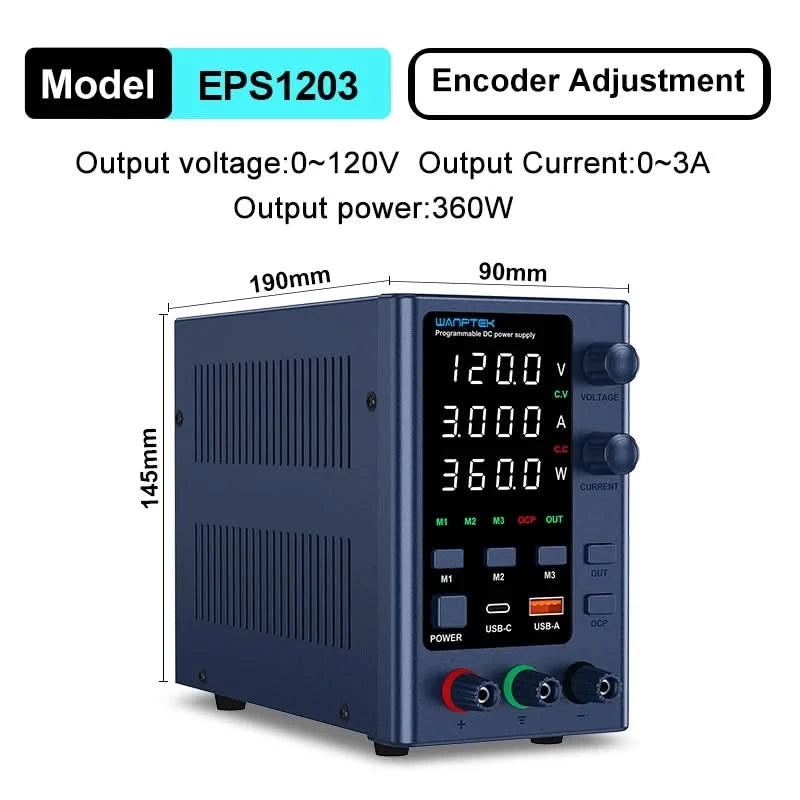 Wanptek Laboratory Power Supply Adjustable 30V 60V 120V For Phone Repair Regulated Lab Bench DC Power Supplies