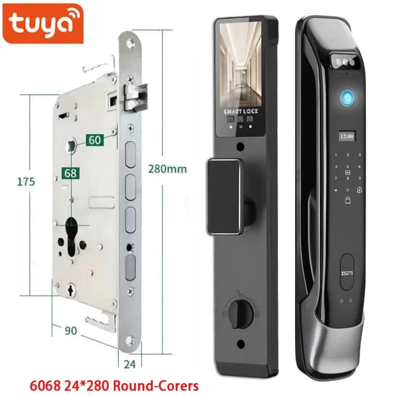 Biometric Infrared 3C Face Real-time intercom Palmar vein Smart Door Lock Fingerprint Password Electronic Key Card APP Unlock