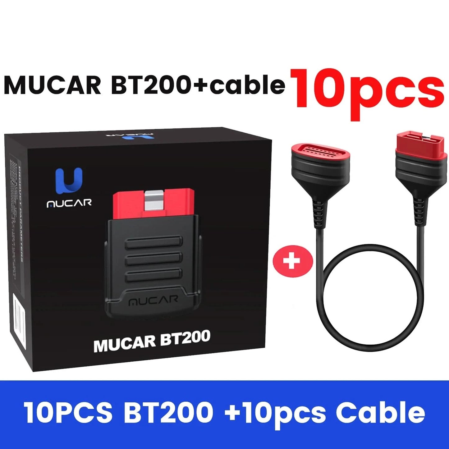 10 Stk.-100 Stk. MUCAR BT200/BT200 Pro OBD2 Diagnosegerät vollständige Systemdiagnose für alle Autos, lebenslang kostenlos, 15 Reset-Services