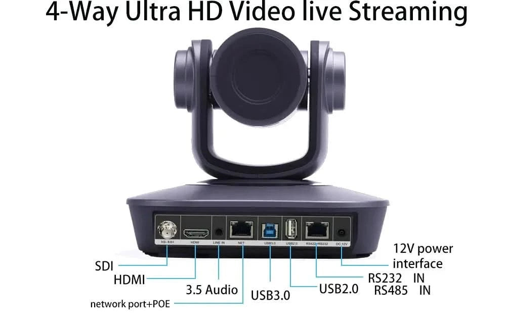 4K PTZ camera 10x 20x zoom HDMI,SDI,LAN,USB,NDI,POE,60FPS,30FPS Video conference camera Supporting church live broadcast