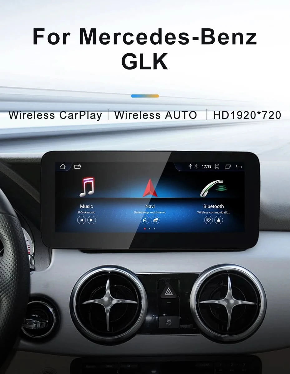 STWEI 2024 New Car Multimedia Wireless Android AUTO CarPlay 10.25inch 12.3inch Screen For Mercedes Benz GLK X204 2010 2013 2015