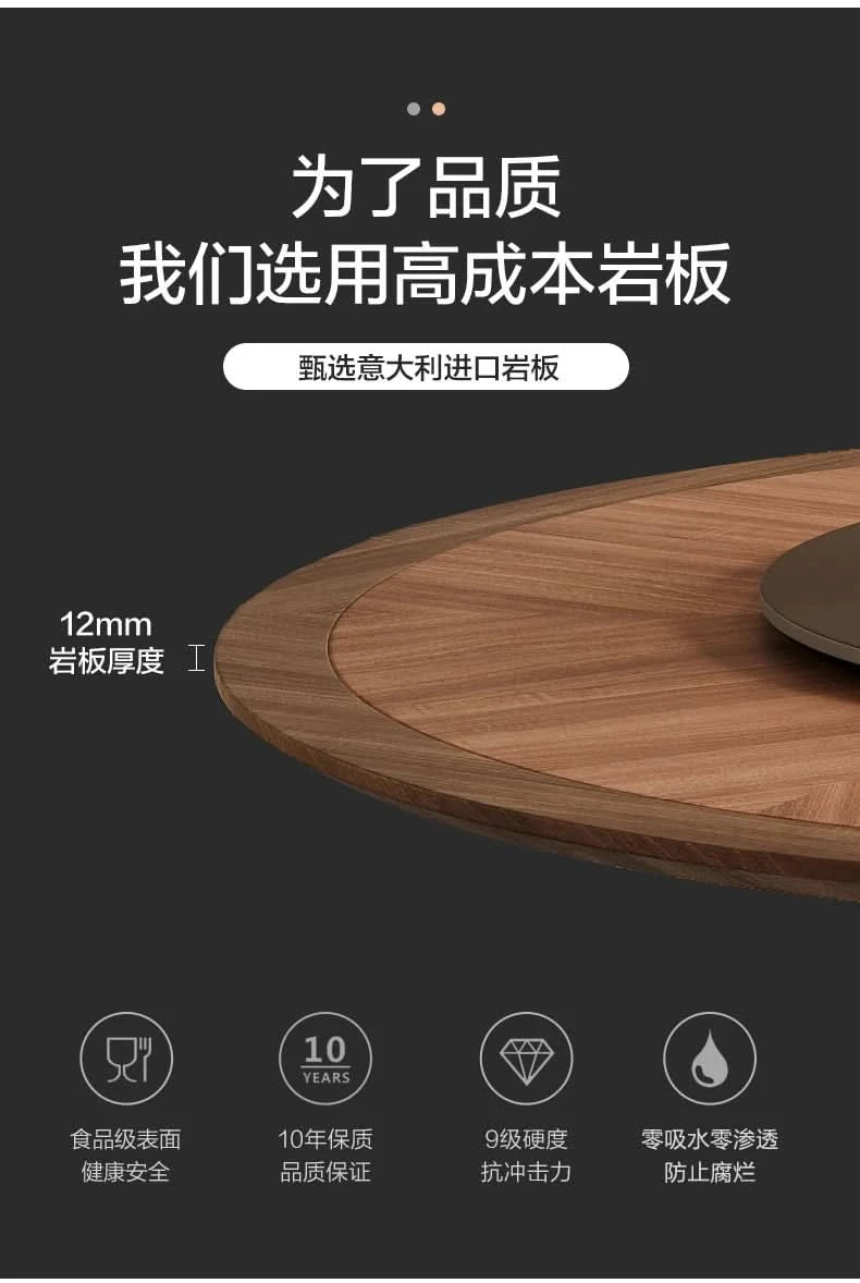 6 People Turntable Dining Table Vintage Legs Metal Design Round Coffee Table House Breakfast Juegos De Comedor Furnitures