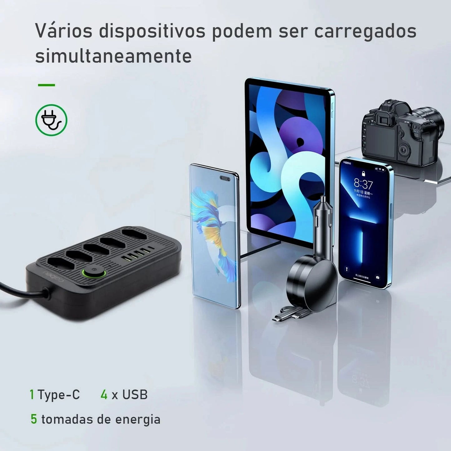 Extension Socket, Power Extension, USB Socket, Socket Line Filter, Regua Power Sockets, Electric Extension, 110-220V,10A