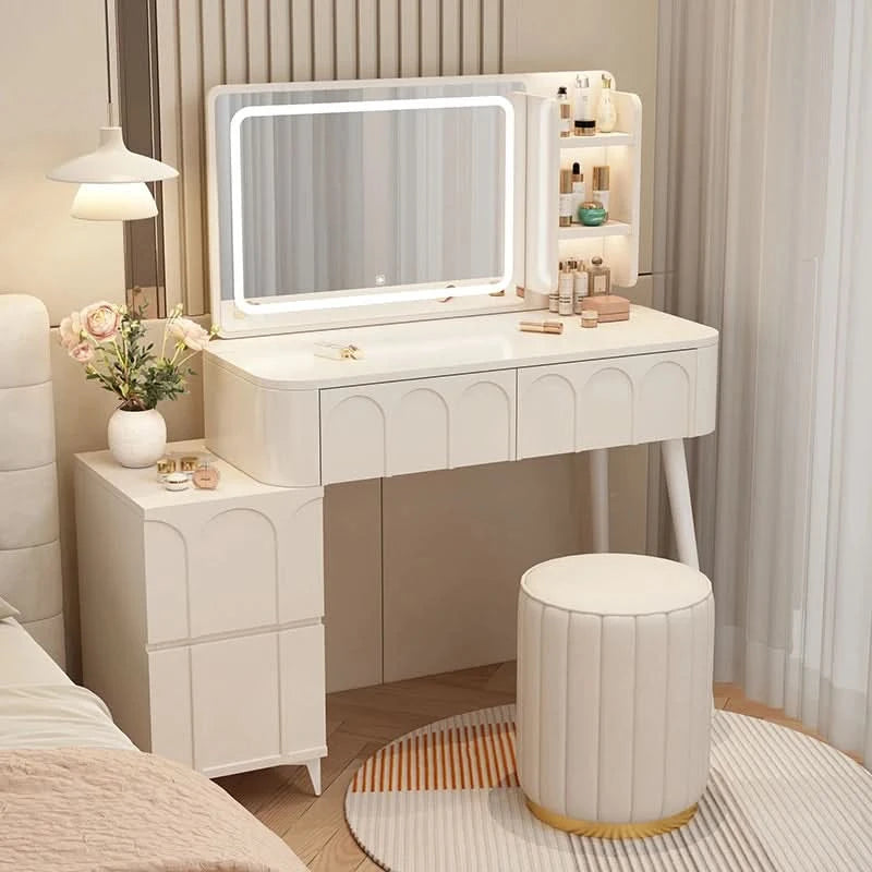 White Home Dressing Table Wood Cute Comfortable Luxury Dressing Table Minimalist Modern Muebles De Dormitorio Room Furnitures