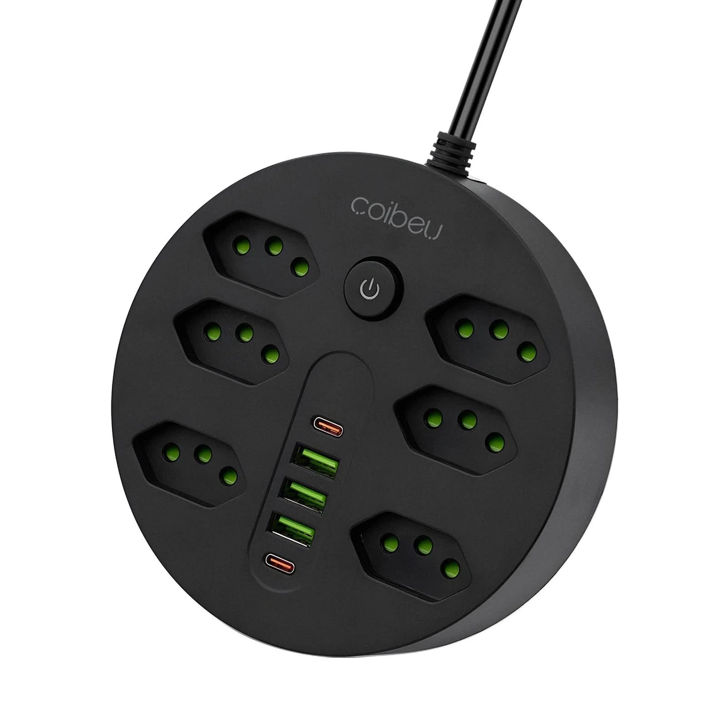 Verlängerungssteckdose, Steckdosenleiste, USB-Steckdose, Überspannungsschutz, Mehrfachsteckdose, 10A, 110-220V