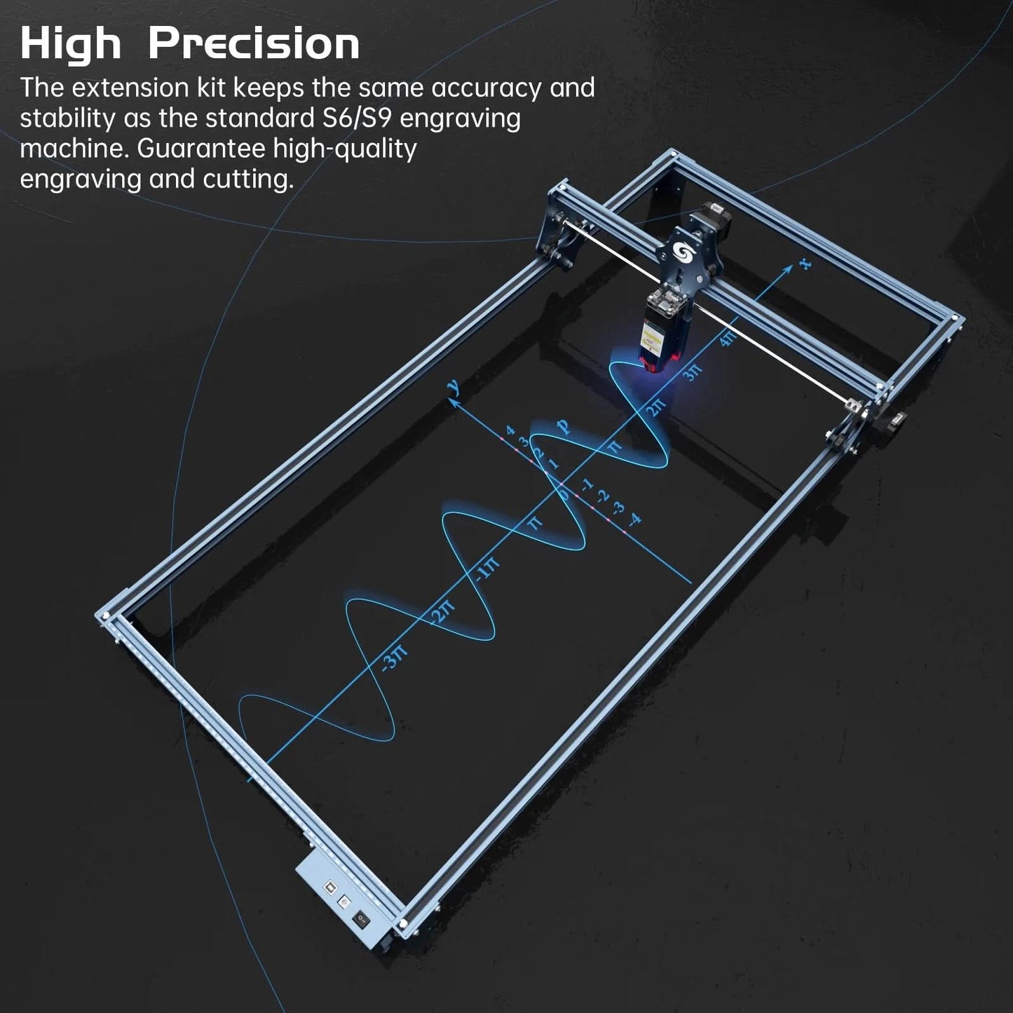 SCULPFUN S9 Laser Machine 90W CO2 Laser Effect Engraving Cutting Tool High Accuracy 410x420mm Carving Quick Assembly
