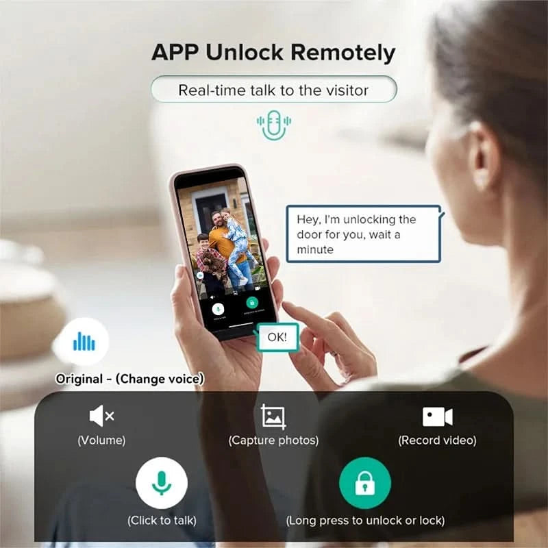 Biometric Infrared 3C Face Real-time intercom Palmar vein Smart Door Lock Fingerprint Password Electronic Key Card APP Unlock