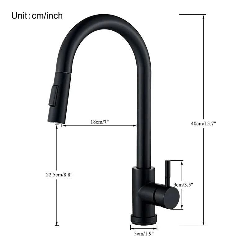 Wanmivezlo Pull Out Kitchen Faucets 360° Rotation Kitchen Mixer Tap Single Lever Mixer Tap Kitchen Sink Cold Hot Water Tap