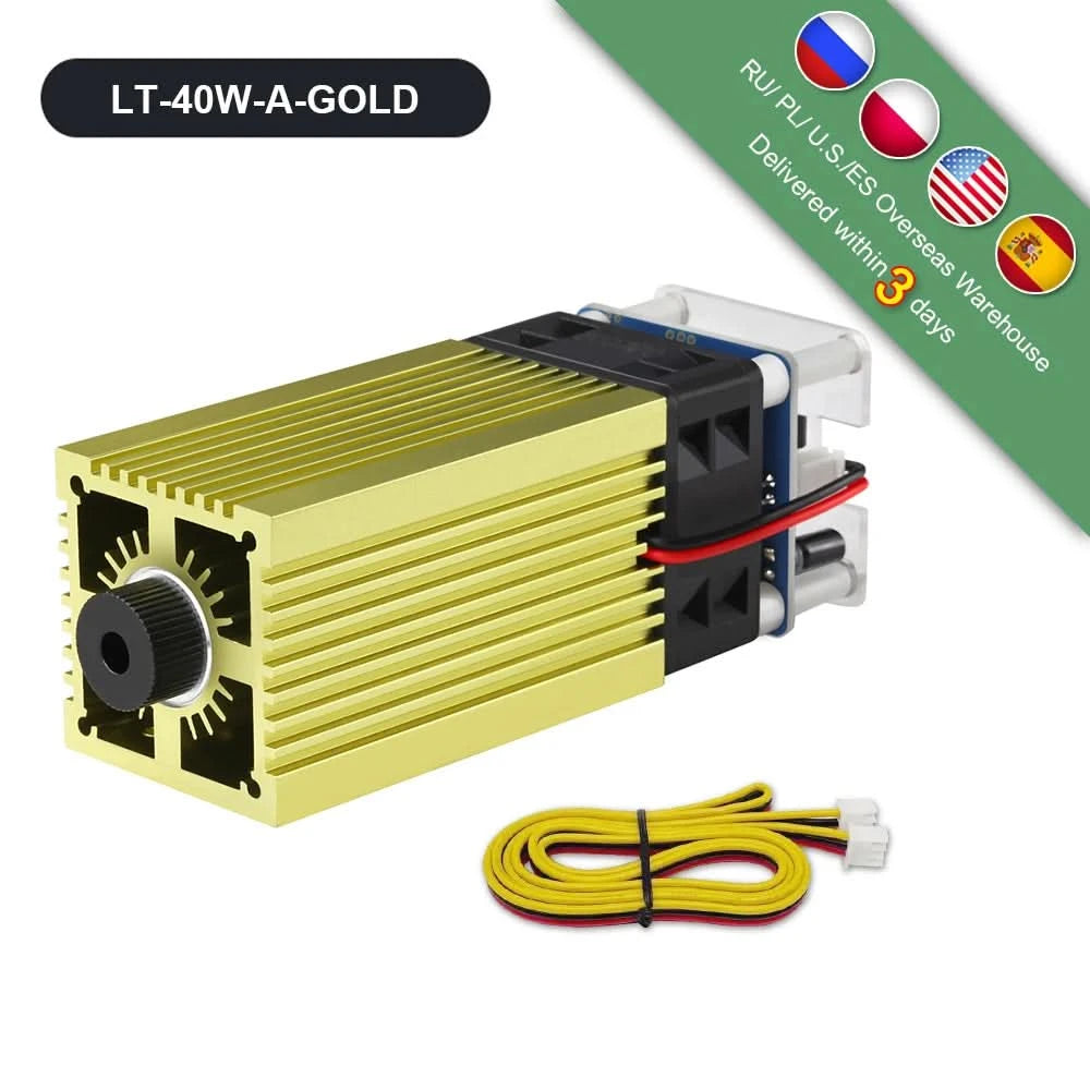 LASER TREE Laser Module 4W 5W 10W Optical Power with Air Assist Laser Head 450nm TTL Blue Light Engraver Cutting Wood DIY Tools
