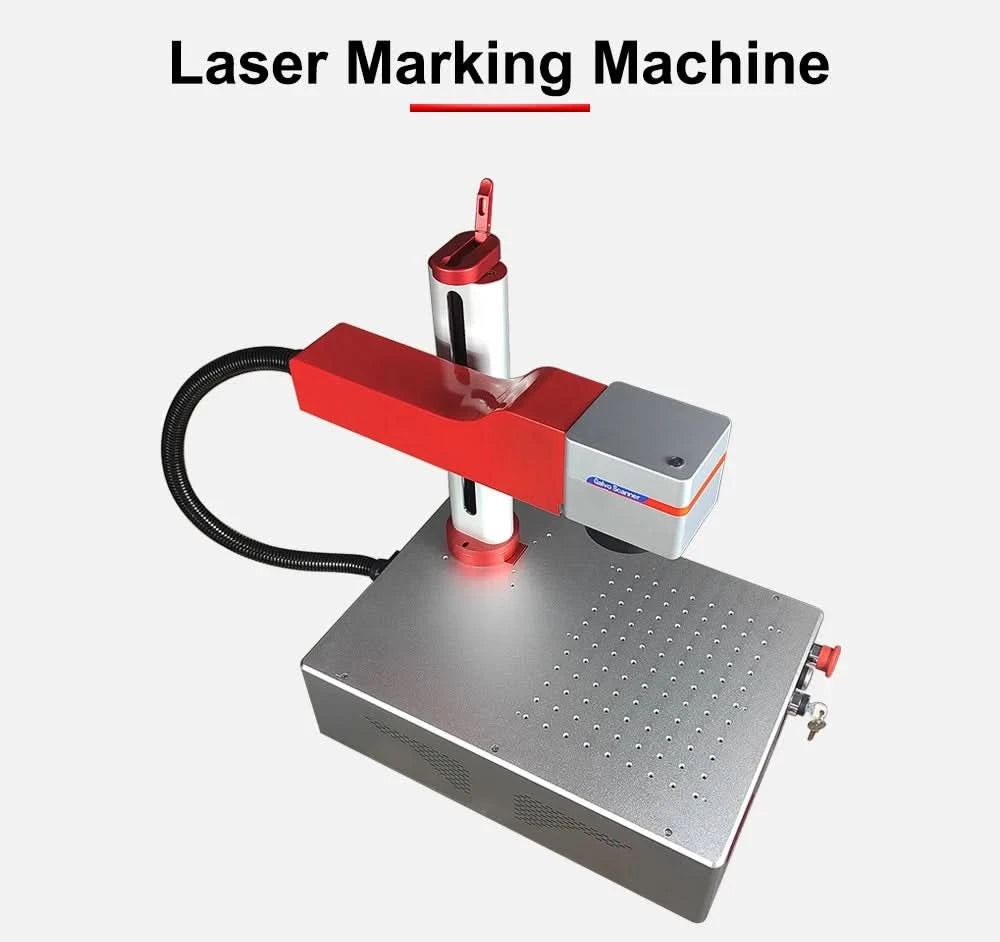 Hunst Small Laser Marking Machine MAX 30W Portable Foldable Mini Fiber Engraving Machine for DIY Marking Gifts Metal Engraving