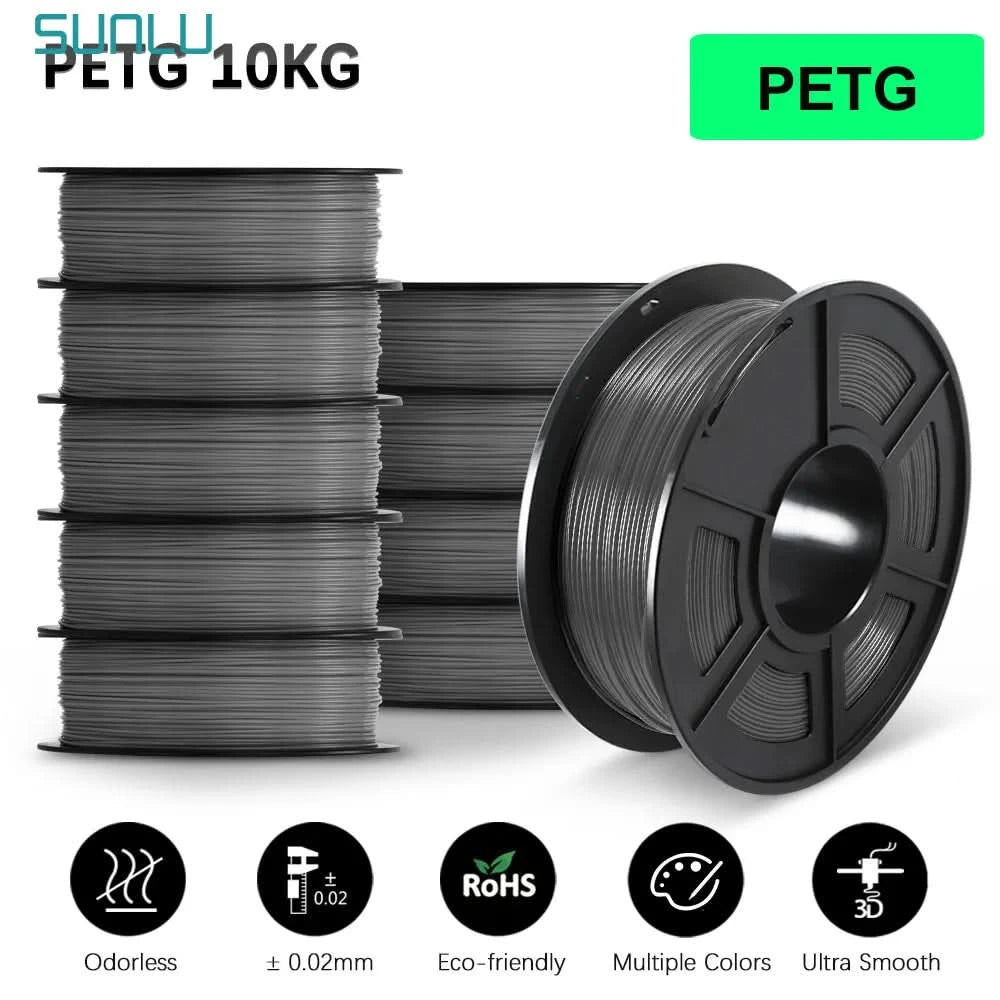 SUNLU 10KG 3D Filament PLA/PLA PLUS/PETG/Easy ABS Filamnet 1.75mm 10Roll 1KG Neatly Wound 3D Printer Filament for 3D Printer