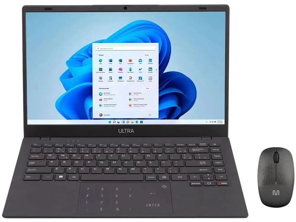 Multi Ultra UB251 Notebook 4GB RAM 128GB eMMC 14 "HD Windows 11 UB251 + Wireless Mouse