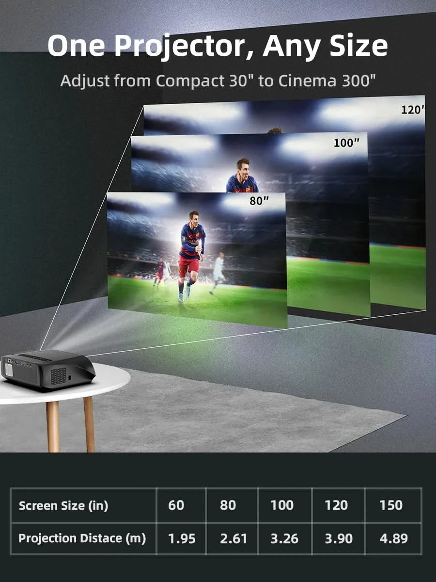 CAIWEI A10R Projector 4k Android for Home Full HD 1080P Auto Focus Wifi 6 3500 ANSI Smart TV Portable Beam projetores no brasil