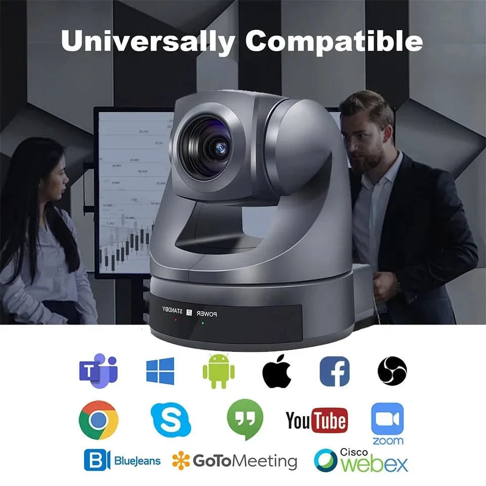 Runpu 4K30fps 20X Optical Zoom AI-Tracking Ptz NDI Camera HDMI LAN POE Live Streaming Broadcast Video Conference System Camera