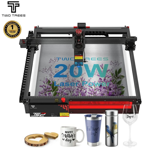 TWOTREES TS2 Metal Laser Engraving Machine 22W Laser Cutting 12mm Wood Acrylic Engraving Size 410*410mm