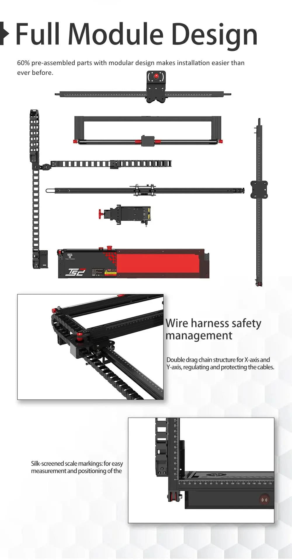 TWOTREES TS2 Metal Laser Engraving Machine 22W Laser Cutting 12mm Wood Acrylic Engraving Size 410*410mm