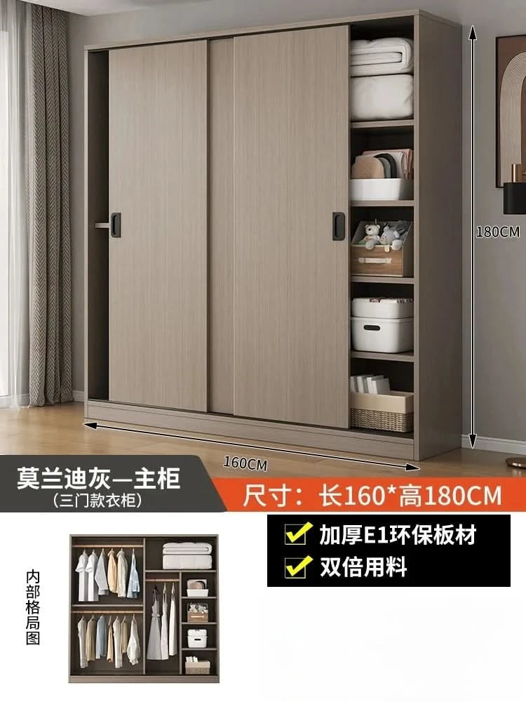 ZEco White Design Wardrobes Organizer Sliding New Bedroom Closet Wardrobe Cabinets Storage Shelf Armoires De Chambre FurnitureZ