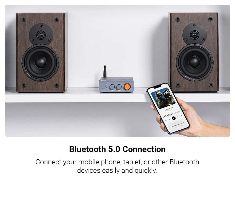 Fosi Audio BT20A Pro TPA3255 Bluetooth Sound Power Amplifier 300W x2 Mini HiFi Stereo Class D Amp Bass Treble For Home Theater
