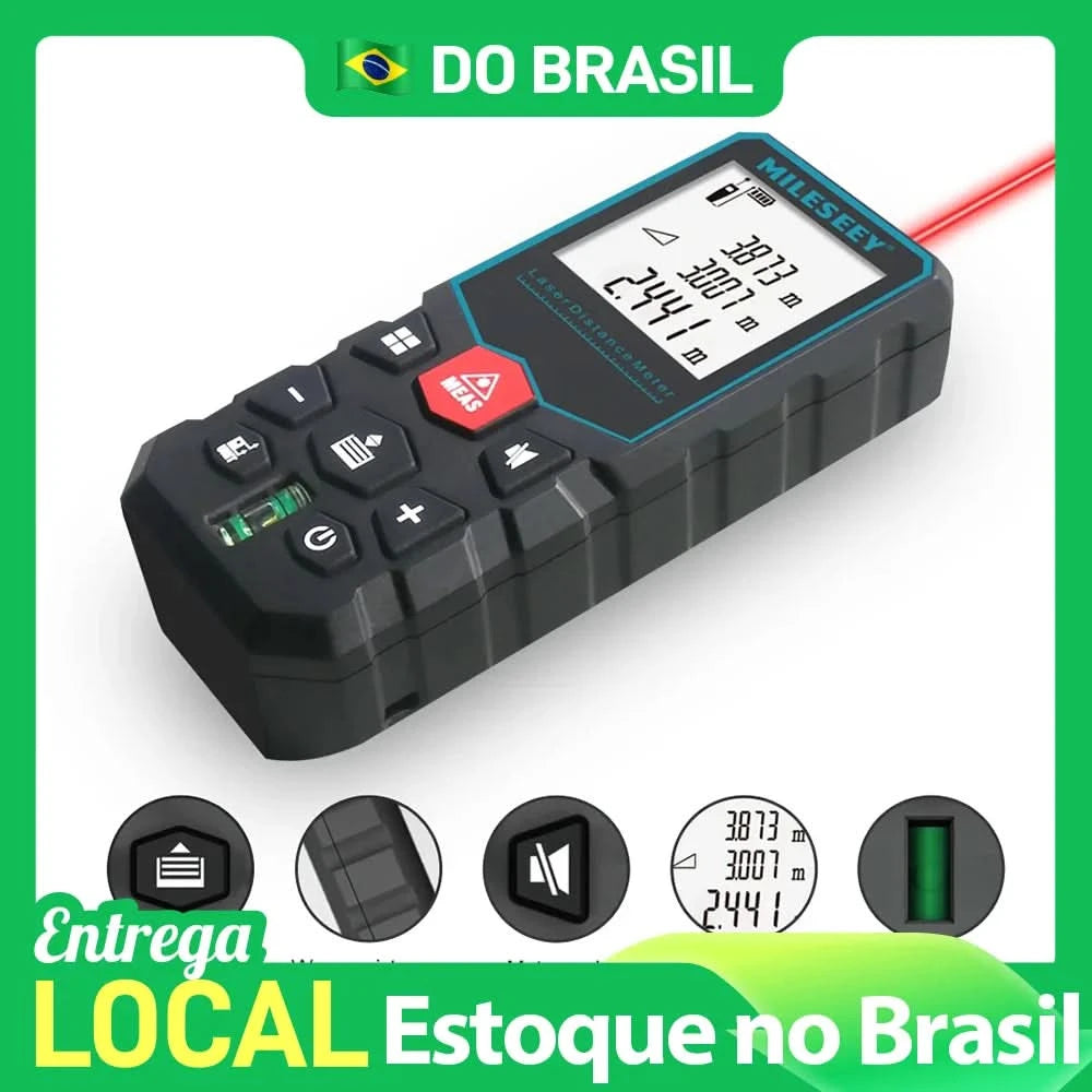 MILESEEY Laser Distance Meter X5 40M 60M 80M 100M High Precision Laser Tape Measure,Multiple Measurement Electronic Ruler