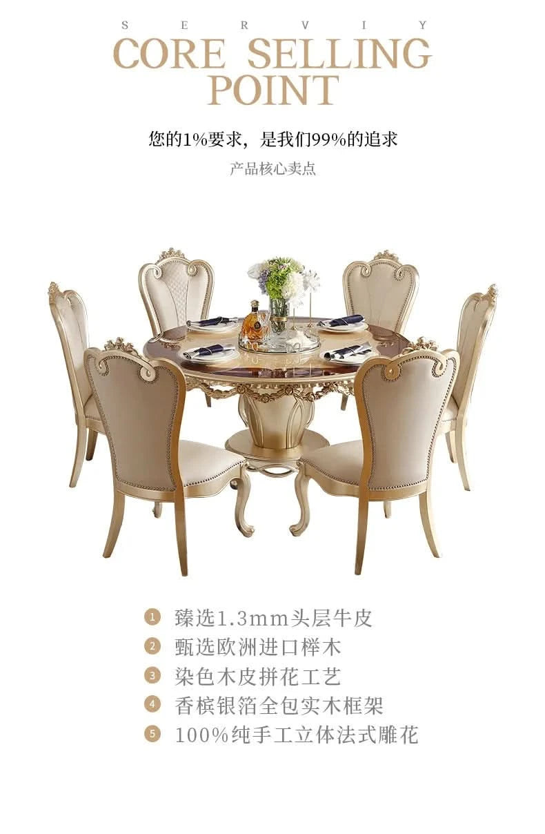 Kitchen Mobile Dining Table  Non Slip Modern Dining Table Set Living Room Esstisch House Accessories Luxury Unique Round Design