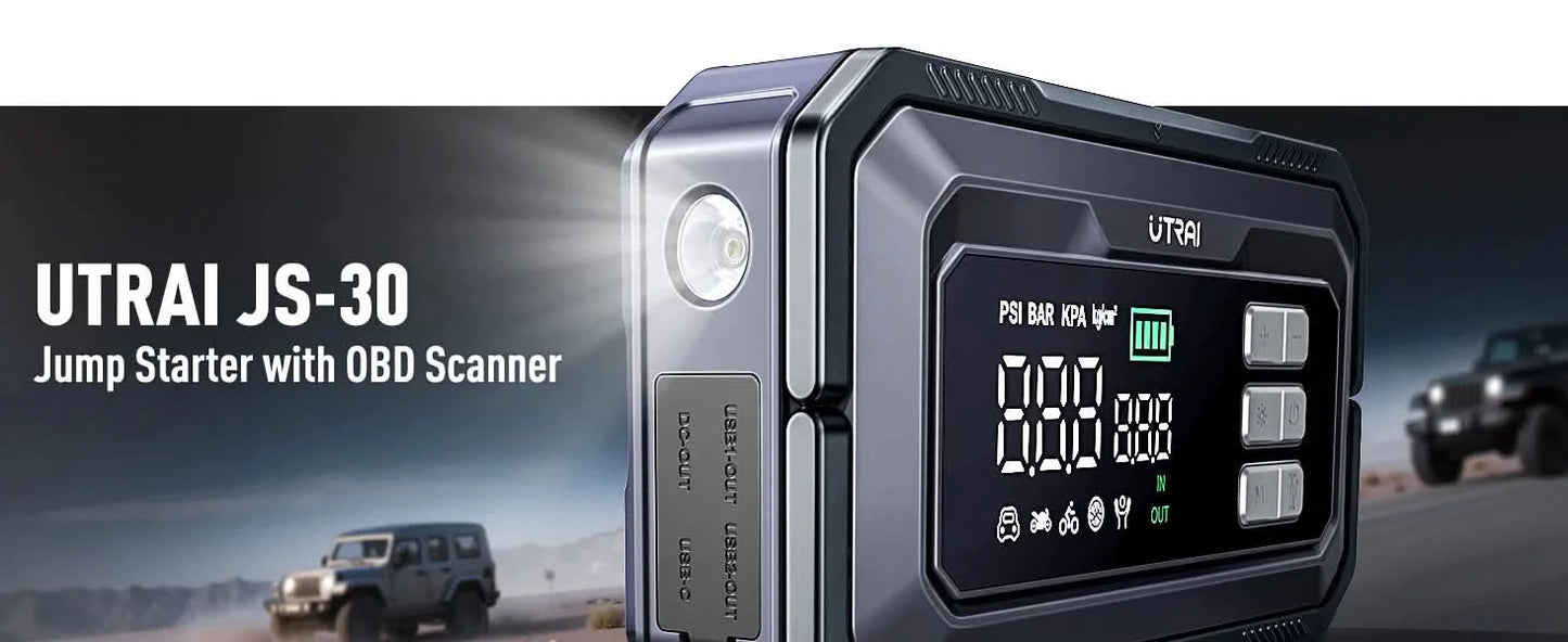 UTRAI Jump Starter 2000A/2500A/4000A/6000A Power Bank Portable Charger Car Booster 12V Auto Starting Device Emergency Car Batter