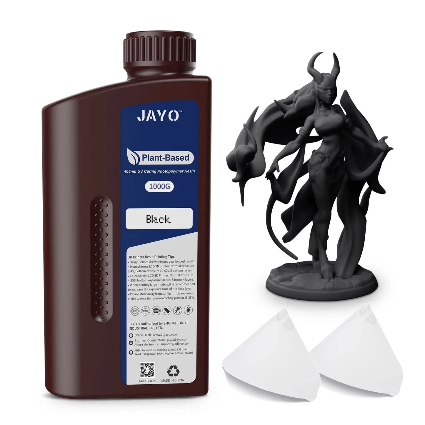 JAYO UV Resin ABS Like/Standard/Plant based/Nylon Like/Water-Wash 1KG 405nm Liquid Rapid UV Curing For LCD 3D Printing Material