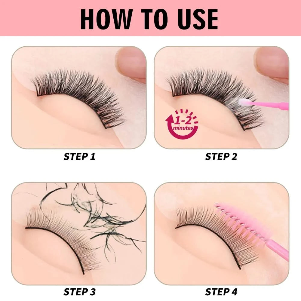 5PCS Eyelash Glue Remover 10ml Lashes Glue Remover Eyelash Extension Glue Remover No Irritating Quick Unloading Adhesive Makeup