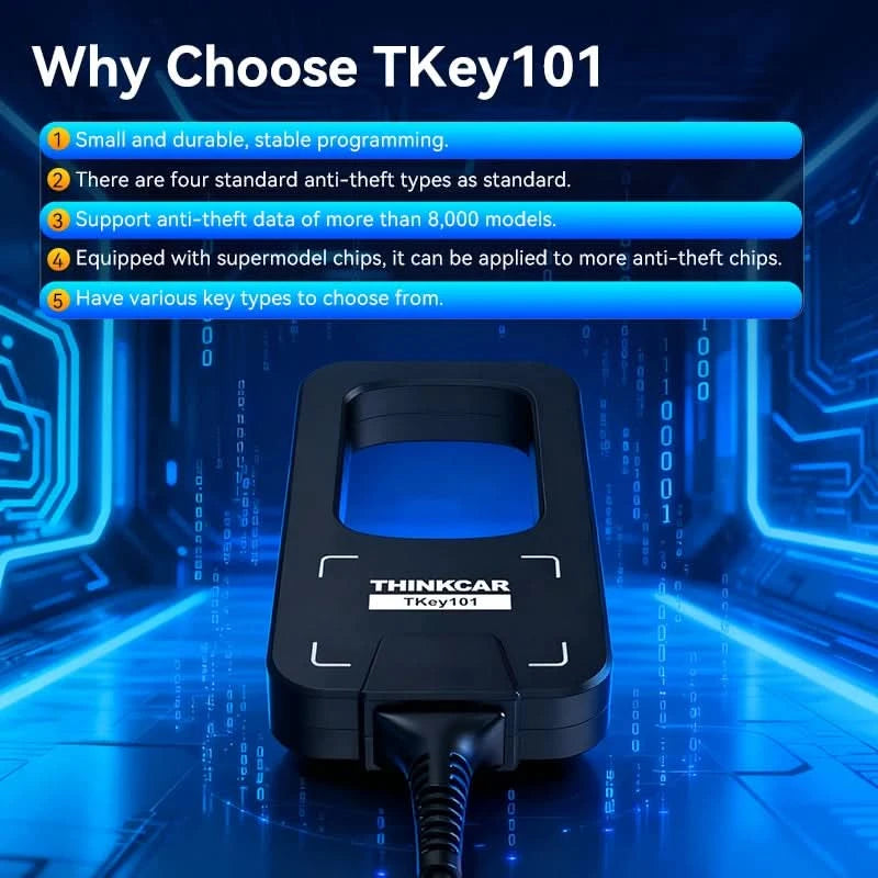 THINKCAR TKEY 101 Universal Car Key Programmer Equipment with 6 Unit Remote Keys Supports Anti-Theft Systems For THINKCAR 689BT