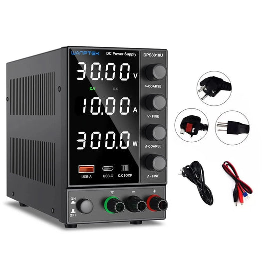 Wanptek Einstellbares Gleichstromnetzteil 30V 10A 60V 5A Labornetzgerät Stabilisiertes Netzteil Spannungsregler Schalter 220V