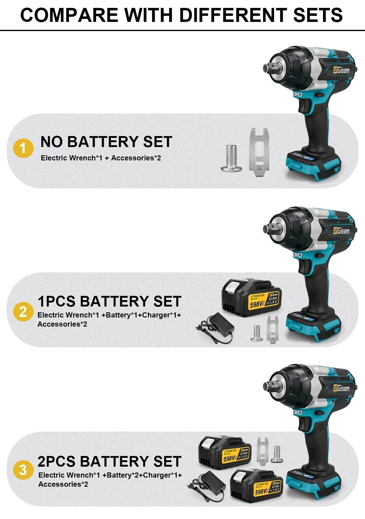 1800N.M Torque Brushless Electric Impact Wrench 1/2 inch Lithium-Ion Battery Cordless Wrench Tools For Makita 18V Battery Pins