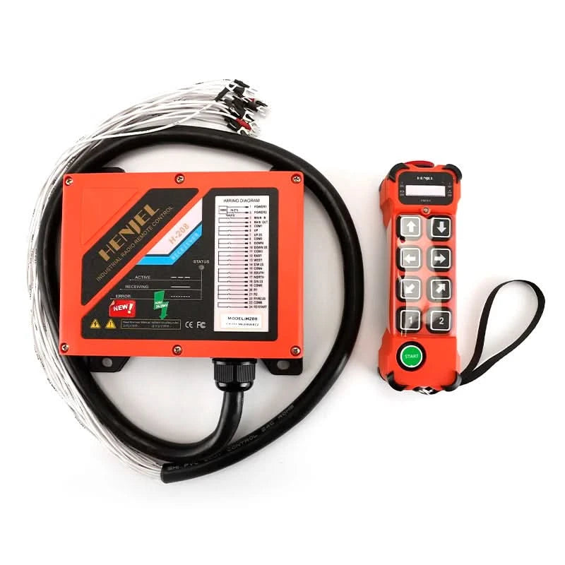 HENJEL H208 Crane Wireless Control Double Speed Waterproof Switch DC 12v 24v Waterproof and Dustproof Industrial Remote Control