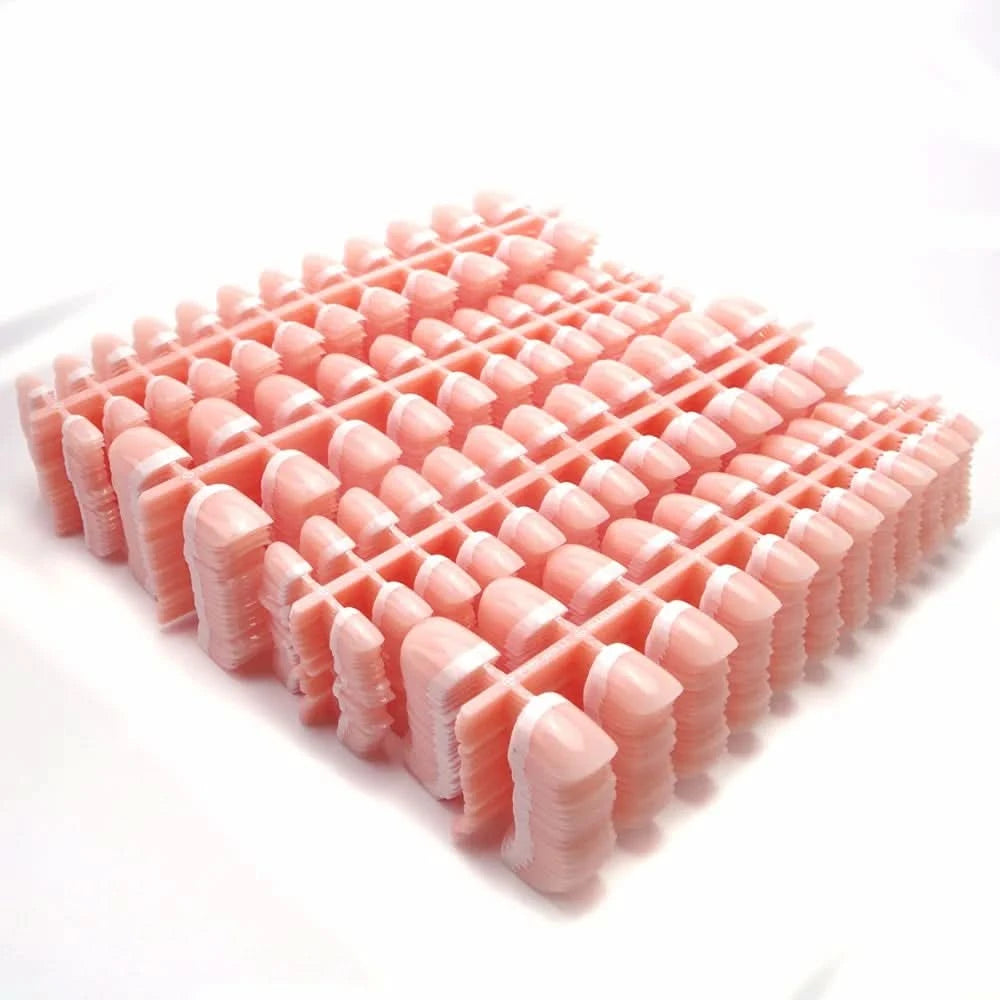 50Sheets Classical French Fake Nails Wholesale Short Natural French Nails False Batch Sale Nail Art Store School Basic Tools