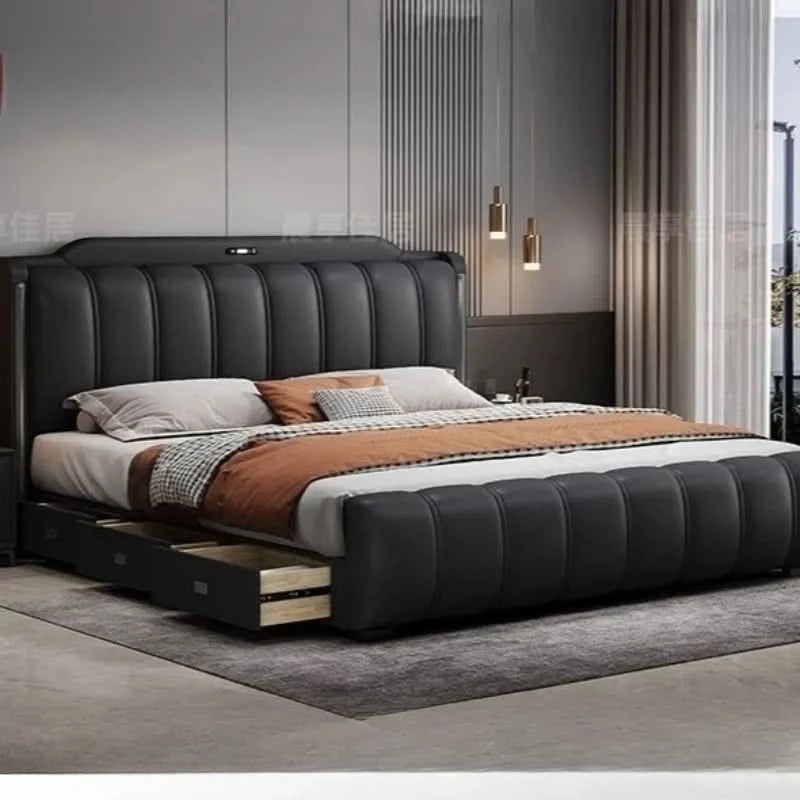 Bedsrooms Uniques Beds Frame Headboard Modern Luxury Beds Twin Storage Camas De Casal De Luxo Home Furniture Accessories