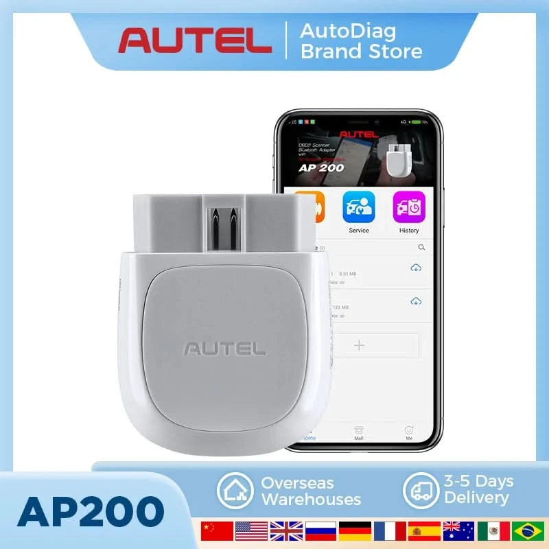 AUTEL MaxiAP AP200 Bluetooth OBD2-Scanner, Diagnosegerät für alle Systeme, TPMS-Codeleser, EPB-Tool
