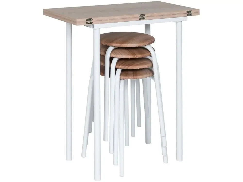 Klapptisch-Set mit 4 Hockern