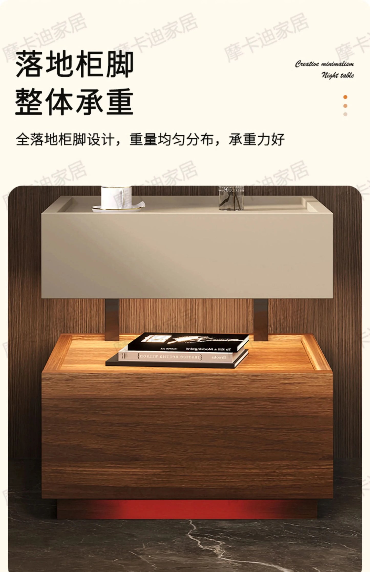 Simple European Bedside Table Classic Storage Luxury Trendy Night Table Modern Premium Comodini Camera Letto Bedroom Furnitures